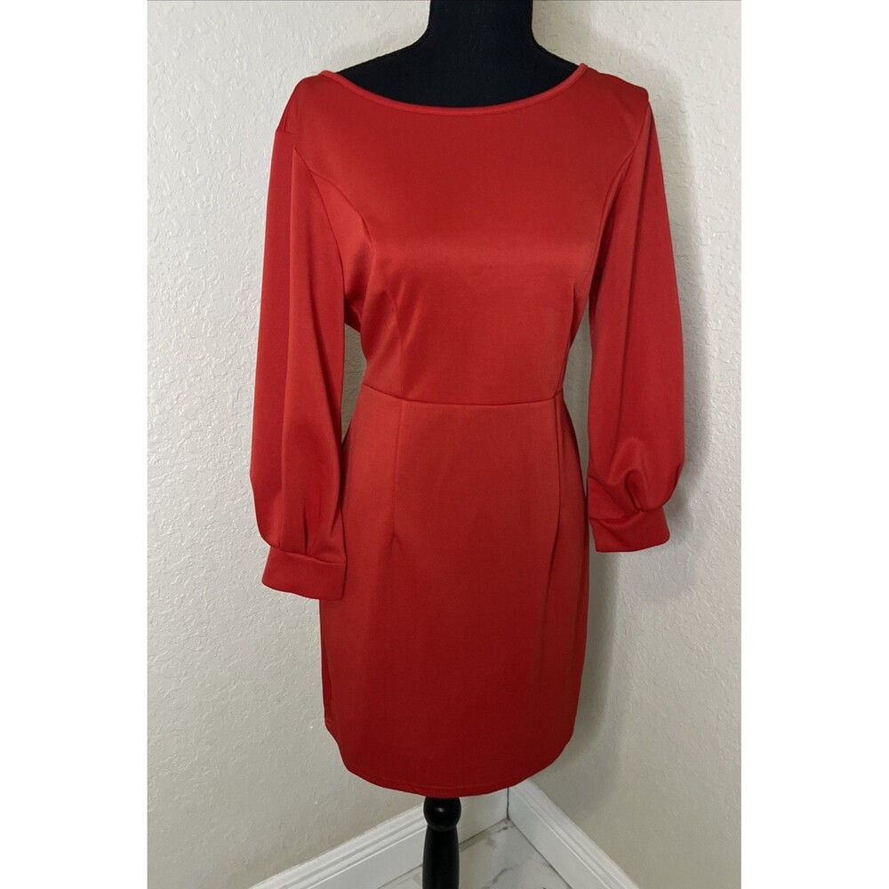 Chicme Women’s Open Back Dress Red Size L